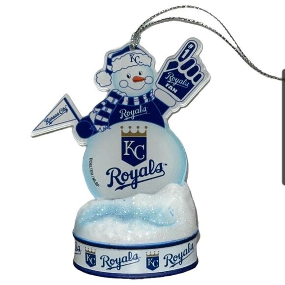 Kansas City Royals MLB LED Lit Snowman Ornament Christmas Holiday Tree NIB - Picture 1 of 5